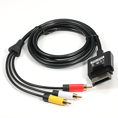 Link-e : Cable AV de audio/video RCA HD para consola XBOX360 (contactos chapados en oro, longitud de 1.80m)