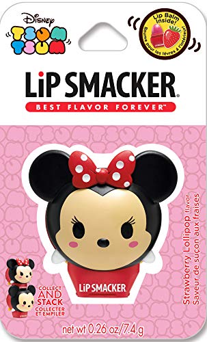 Lip Smacker – Colección Tsum Tsum – Bálsamo Labial Hidratante Infantil Minnie Mouse – Hidratante Labios Sabor Fresa – Ideal para Regalar – Envase Individual