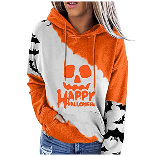 Liquidación Venta SHOBDW Mujer Invierno Sudadera Suéter Halloween Retro Más Terciopelo Cordón Elasticidad Moda Camiseta Pullover Tops Talla Grande Mujer con Guantes(Blanco,M)