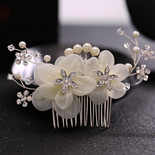 Little Sporter perlas brillantes boda novia joyas novia pelo joyas brillantes Pinza de pelo