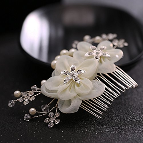 Little Sporter perlas brillantes boda novia joyas novia pelo joyas brillantes Pinza de pelo