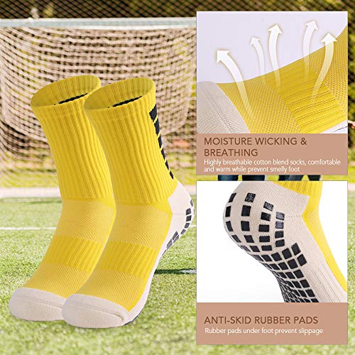 Lixada Calcetines de Fútbol Calcetines Antideslizantes Calcetines para Hombres Calcetines Deportivos de Tubo Alto de Fútbol