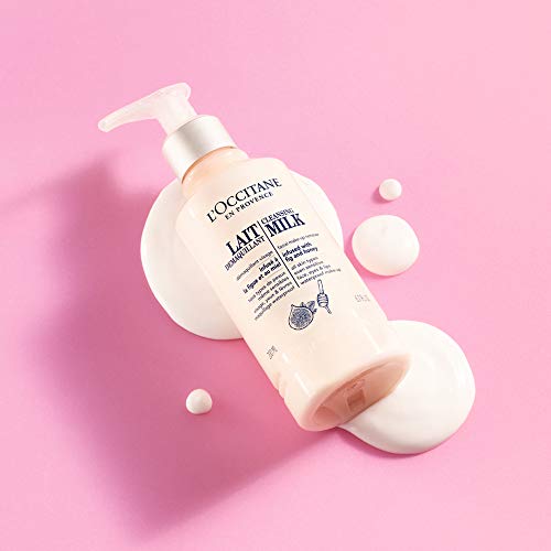 L'OCCITANE - Leche Limpiadora Facial Infundida - Miel e higos - Limpia Suavemente - Elimina el Maquillaje Incluso El Más Resistente - Limpiador Sensible Para Todo Tipo De Pieles - 200 Ml