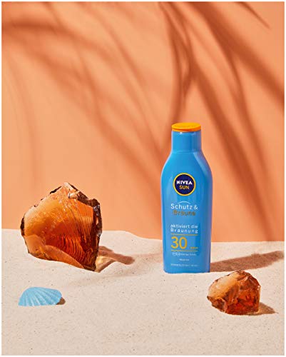 Loción solar Nivea Sun factor de protección 30, botella, protección y bronceado, 200 ml