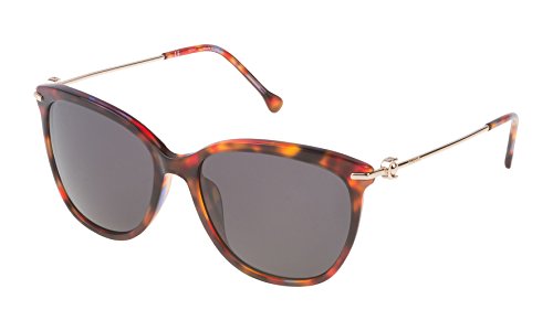 Loewe SLW935M5607TR Gafas de Sol, Brown/Yellow/Red, 56 para Mujer