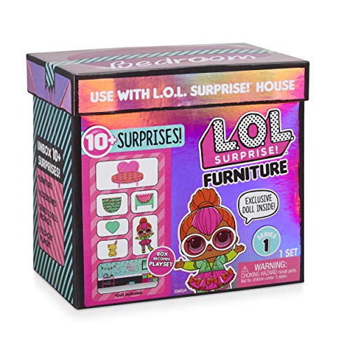 L.O.L Surprise! 561743E7C Surprise Spaces Pack con dormitorio y neón Q.T, Multi , color/modelo surtido