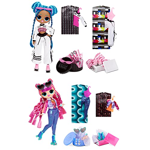 L.O.L. Surprise!- LOL Surprise OMG 2 Moda Roller Chick y Chillax-Muñecas exclusivas con 40 sorpresas y Accesorios-Set de Juego Reutilizable-Serie 3-Edad: 4+ años, Color (423188-INT)