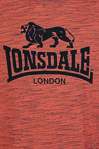 Lonsdale Gargrave Camisa, Marl Orange/Black, M para Hombre