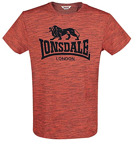 Lonsdale Gargrave Camisa, Marl Orange/Black, M para Hombre