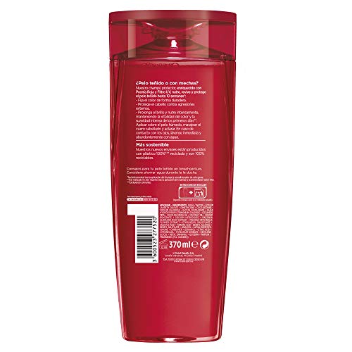 L'Oreal Paris Elvive Color Vive Champú Protector, Para Pelos Teñidos o con Mechas, Pack de 4 Unidades x 370 ml, Total: 1480 ml