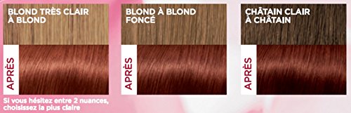 L'Oréal Paris - Excellence Crème - Coloration Permanente Triple Soin 100% Couverture Cheveux Blancs - Nuance 6,54 Acajou Cuivré