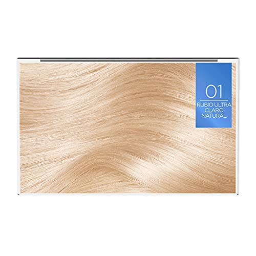 L'Oréal Paris Excellence Tinte Permanente Triple Cuidado Tono 01 Rubio Claro Natural, Pure Blonde, 3 Unidad