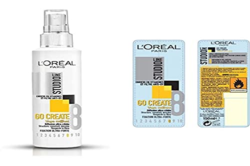 L'Oréal Paris Studio Línea Go Create Spray de fijación Ultrafuerte para el cabello 150 ml