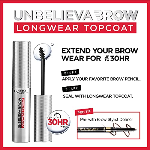 L'Oreal Paris Unbelieva Brow Top Coat cejas transparente larga duración