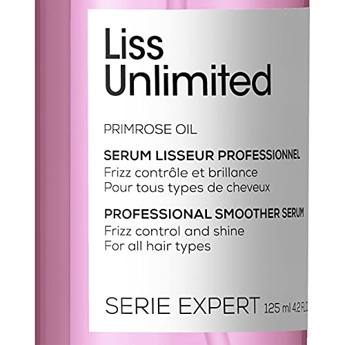 L’Oréal Professionnel | Aceite Alisador Intenso para cabellos rebeldes encrespados y alisados, Liss Unlimited, SERIE EXPERT, 125 ml