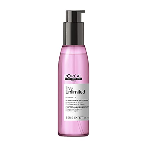 L’Oréal Professionnel | Aceite Alisador Intenso para cabellos rebeldes encrespados y alisados, Liss Unlimited, SERIE EXPERT, 125 ml