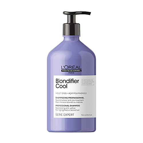 L’Oréal Professionnel | Champú Iluminador y Restaurador para cabellos con mechas o rubios, Blondifier Cool, SERIE EXPERT, 750mL