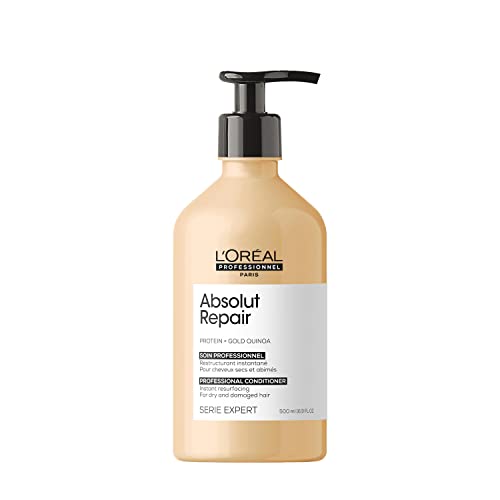 L’Oréal Professionnel | Pack Champú + Acondicionador Tratamiento Reconstructor para cabellos secos y dañados, Absolut Repair, SERIE EXPERT, Champú (500 ml) + Acondicionador (500 ml)