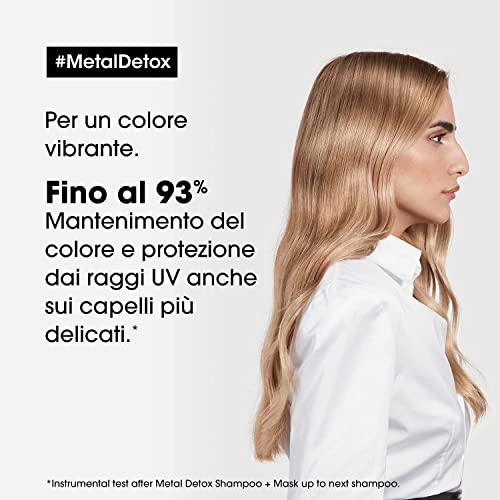 L'Oréal Professionnel | Pack Champú + Mascarilla limpiadores anti metales, Después de servicio de color, Balayage y Decoloración, Metal Détox, SERIE EXPERT, Champú 300 ml + Mascarilla 250 ml