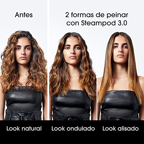 L'Oreal Professionnel - Steampod 3.0 Plancha Profesional Potenciada por Vapor, Leche Protectora, Sérum Concentrado y Funda, Cabello Liso y Ondas Suaves, Look Profesional, Pack Especial