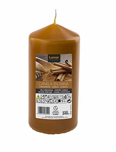 Lote 12 Velas Taco Perfumadas Canela en Rama Grandes XXL 120 x 57 mm - Velones Aromáticos, Gran Duración (34-36 Horas) y Delicado Aroma - Aromaterapia por Velas