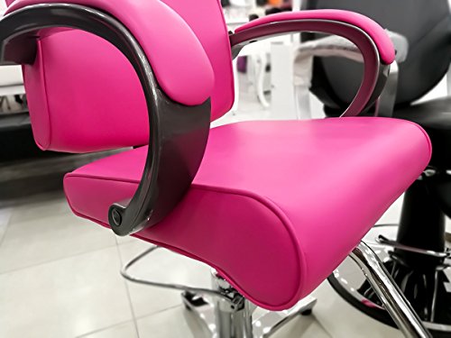 LOVECRAZY Sillón Giratoria 360º con Base Fijo y Apoyapiés, Altura Regulable, Uso Profesional para Peluquería, Tienda de Tatuaje, Salón de Belleza, Masajería