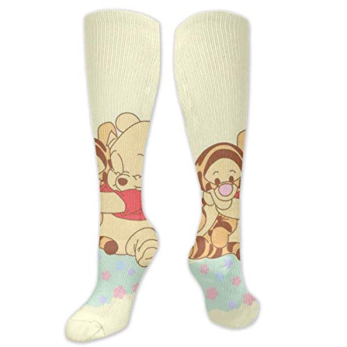 Lsjuee Winnie The Pooh con Tiger Calcetines de compresión Calcetines de fútbol Calcetines altos Calcetines largos Deportes al aire libre para hombres Mujeres