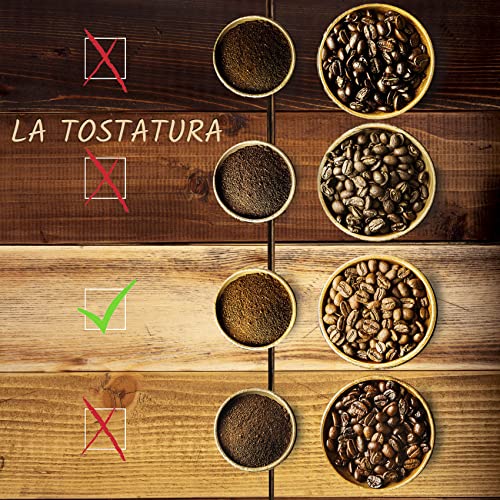 Lucaffé Caffe Descafeinado, granos de café 100% Arábica, bolsa de café 700 gr. ahorra aroma, café descafeinado naturalmente, sabor dulce, cuerpo completo, crema espesa, aroma agradable