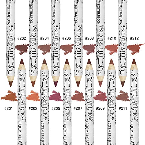 Lucoss 12 Colores Perfilador de Labios Permanente Waterproof Labial Lápiz Delineador de Labios Mate Lip Liner Lápiz de Labios Marron