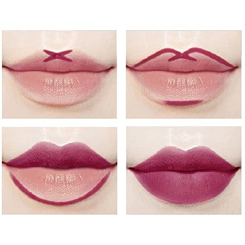 Lucoss 12 Colores Perfilador de Labios Permanente Waterproof Labial Lápiz Delineador de Labios Mate Lip Liner Lápiz de Labios Marron