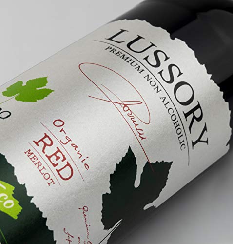 Lussory Merlot Orgánico | Vino tinto Sin alcohol caja de 6 ud