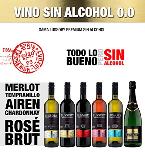 Lussory Tempranillo - vino tinto sin alcohol caja de 6 x750 ml - Total 4500 ml