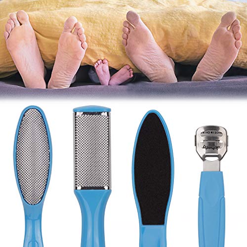 LUTER Profesional Set de Pedicura 23 en 1 Acero Inoxidable Exfoliante Limas para Pies Kit para El Cuidado De Los Pies Callus Shaver Removedor De Piel Muerta para salón, hogar