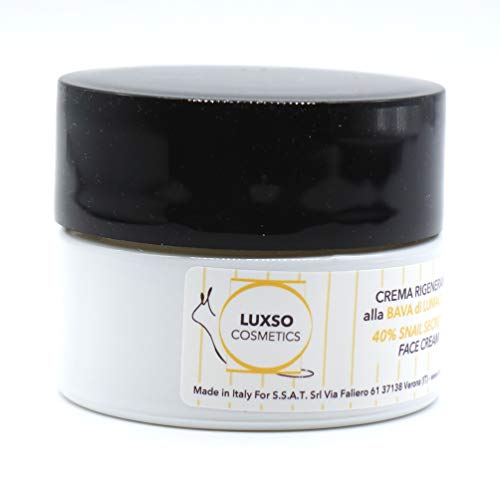 Luxso Cosmetics Crema facial de baba de caracol pura al 100 % de eliminación biológica. La más alta concentración del mercado.