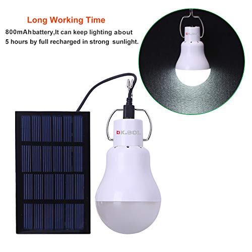 Luz Solar KK. Bol Solar lámpara portátil luz LED Bombilla Panel Solar campaña Camping noche luz de trabajo luz solar jardin