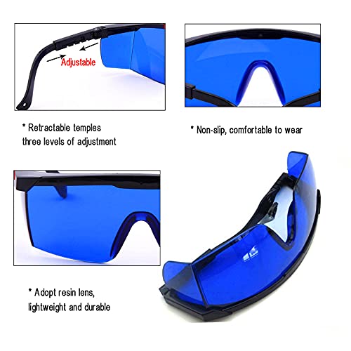 Macllar Gafas Proteccion Laser IPL, Gafas láser Grabador láser Gafas protectoras Gafas protectoras para los ojos Gafas de seguridad para trabajar con estuche para gafas, Azul