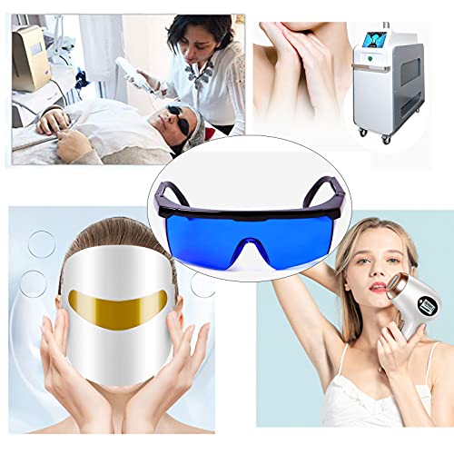 Macllar Gafas Proteccion Laser IPL, Gafas láser Grabador láser Gafas protectoras Gafas protectoras para los ojos Gafas de seguridad para trabajar con estuche para gafas, Azul