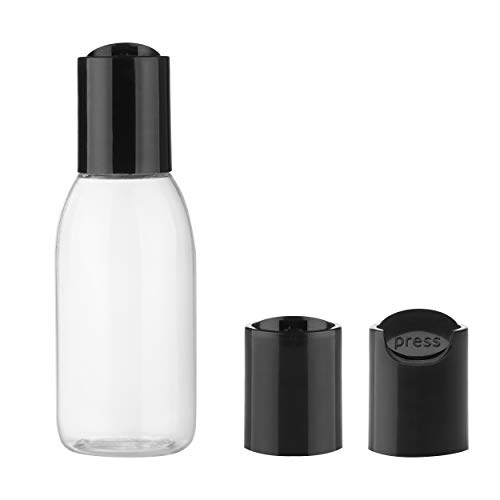 MADE IN EU | 2 Botellas de spray vacías pequeñas de 100 ml y 3 de 50 ml | Pulverizador Botella rociadora recargable con bomba y extra de 2 disc top tapas | Spray bottle