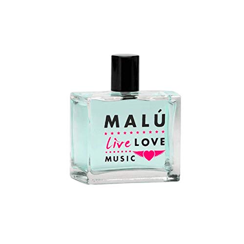 Malú Fragancia Eau de Toilette"live Love Music", 100 ml con vaporizador, sin caja, colonia mujer