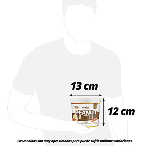 Mantequilla de Cacahuete de HSN | 1000 g | Textura Crujiente | Peanut Butter Crunchy | 100% Natural Vegano | Libre de GMO | No Aceite de Palma, No Azucares ni Sal Añadidos