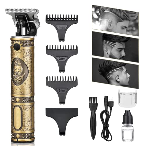 Maquina Cortar Pelo Profesional Hombre,Recortadora de Barba Eléctrica,USB Recargable Barbero Inalámbrico,3 Peines Limitados,Apto para el Hogar y Peluqueros, Regalos Originales Hombre