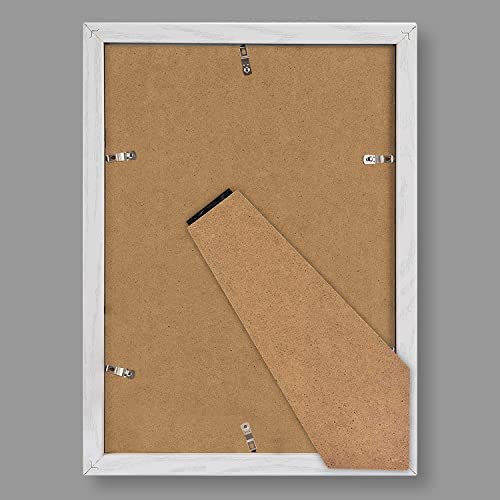 Marcos de Fotos, 15 x 20 cm, Pack de 2, Madera, Blanco, TBS001-2B