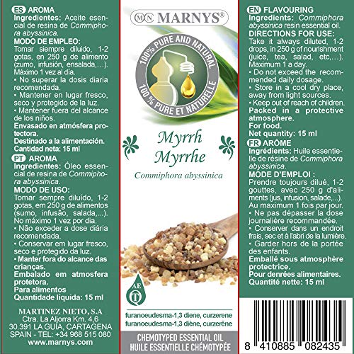 MARNYS Aceite Esencial Mirra 100% Puro Quimiotipado 15ml