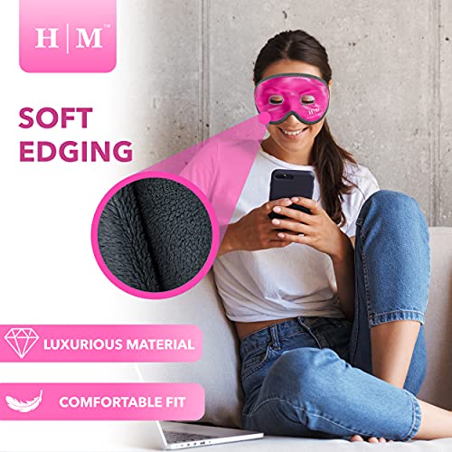 Máscara de Gel para Ojos – Antifaz de Gel Frío que Alivia Migrañas, Senos Nasales y Dolores de Cabeza - Hangover Mask – Máscara de Gel para Ojos Hinchados y Ojeras – Máscara Relajante de Frío y Calor