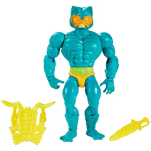 Masters of the Universe (Masters del Universo Orígenes) Figura Mer-Man, muñeco articulado de juguete (Mattel GRX01)