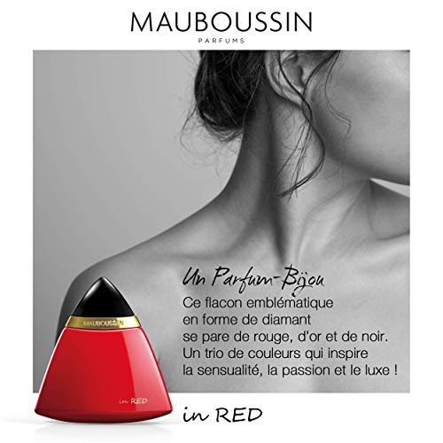 Mauboussin - Eau de Parfum Femme - In Red - Aroma Floral, Amaderado & Oriental - 100ml