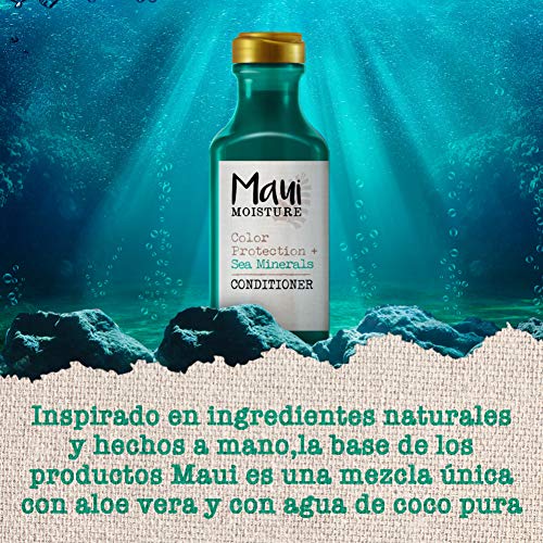 Maui Moisture, Acondicionador Protección del Color con Minerales Marinos, Pelo Teñido, 385 ml