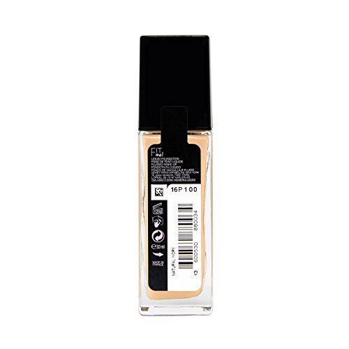 Maybelline New York Make Up, Fit Me! Base de maquillaje con LSF18 para piel impecable, para todo tipo de pieles, n.º 118, beige claro, 30 ml