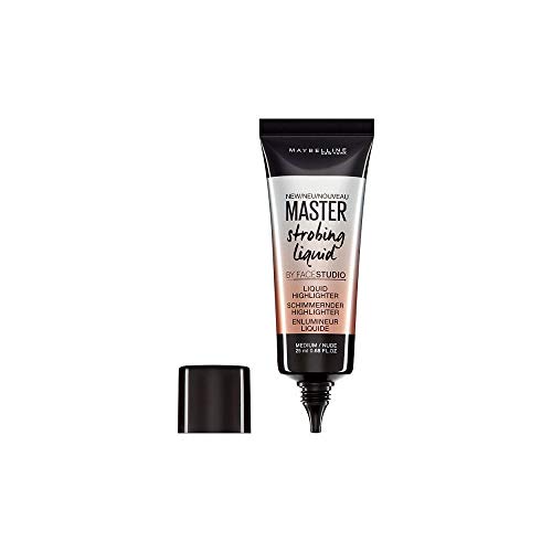 Maybelline New York - Master Strobing Liquido, Iluminador Líquido para Pieles Medias, Tono 200 Medium Nude