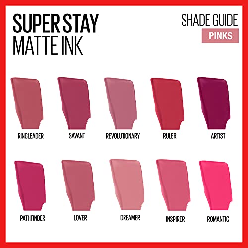 Maybelline New York Super Stay Matte Ink Lipstick, Romantic, 5ml